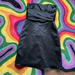 Little Black Satin Cocktail Dress